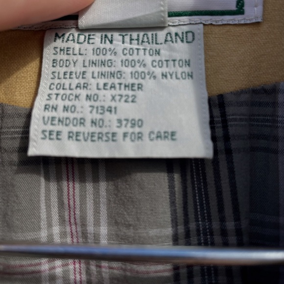 Vintage 90’s L.L. Bean Women’s Chore Coat with leather trim - Picture 4 of 5